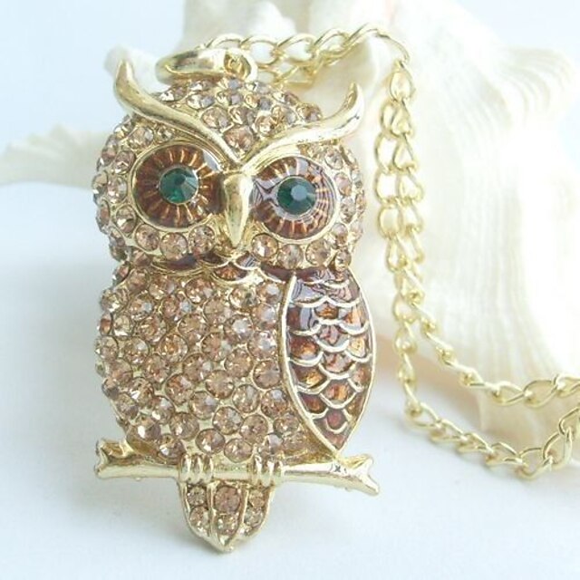  Women's Pendant Necklace Cat Owl Animal Alloy Screen Color Necklace Jewelry For