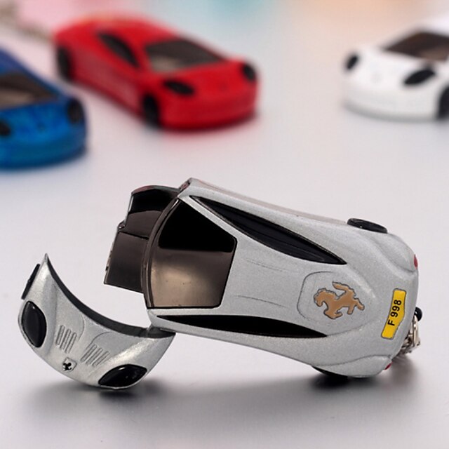  Race Car Shaped Jet Torch Lighter Ferarri Torch Lighter with Key Chain (Random Color)