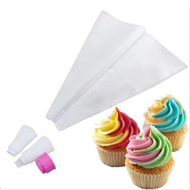  to-tonet dobbelt farve icing sprøjtepose frosting cupcake kage udsmykning værktøjer (tilfældig farve)