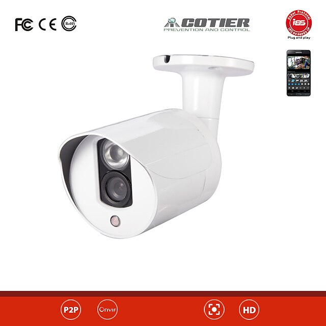  Cotier 1 mp IP Camera Outdoor Support 128GB / CMOS / Static IP address / iPhone OS / Android / Day Night