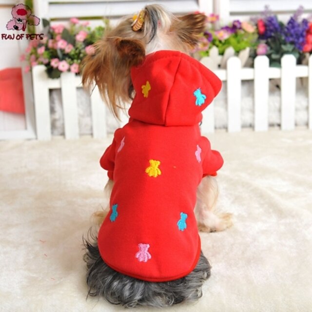  Gatto Cane Felpe con cappuccio Abbigliamento per cani Romantico Casual Cartoni animati Grigio Giallo Rosso Blu Costume Per animali