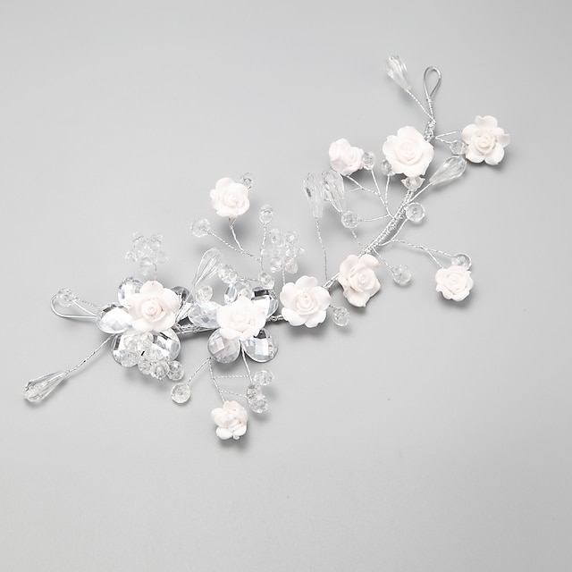  Κρύσταλλο / Κράμα Λουλούδια με 1 Γάμου / Ειδική Περίσταση Headpiece