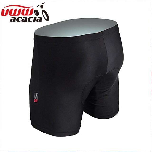 Acacia Unisex Cycling Under Shorts Bike Shorts Underwear Shorts Padded Shorts / Chamois Breathable Quick Dry Sports Solid Color Coolmax® Elastane Black Road Bike Cycling Clothing Apparel Relaxed Fit