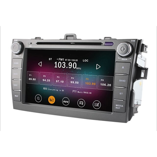  8 Zoll 800 x 480 Android 4.4 Auto DVD-Player für Toyota Integriertes Bluetooth GPS iPod RDS 3D-Schnittstelle Lenkrad-Steuerung 3G (WCDMA)