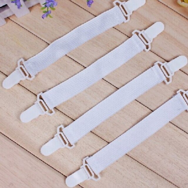  4PCS Bed Sheet Fasteners Elastic Grippers Clip Holder Bedding Buckle Holder Clamp