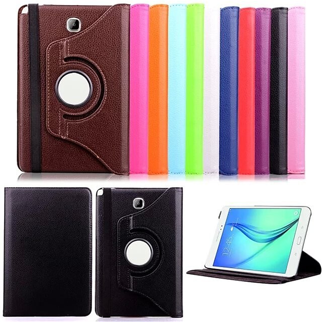  DE JI Case For Samsung Galaxy / Tab A 8.0 / Tab A 9.7 Samsung Galaxy Case with Stand / Flip Full Body Cases Solid Colored PU Leather for