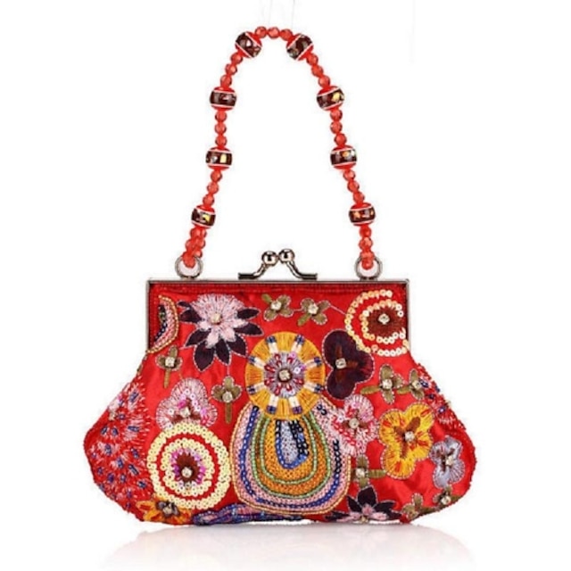  Women 's Polyester Fold over Clutch Tote - Multi-color
