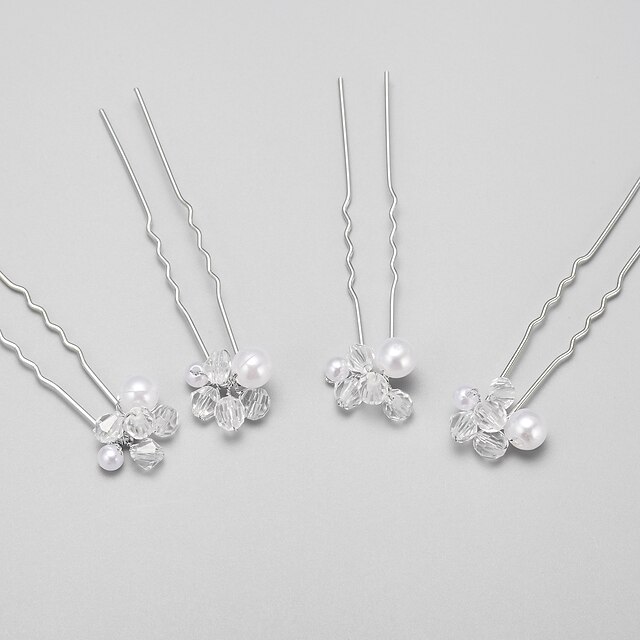  Imitation Pearl / Alloy Hair Pin with 1 Wedding / Special Occasion Headpiece