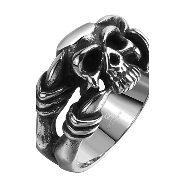  Per uomo Acciaio inossidabile Teschio Anello - Personalizzato Argento Squillare Per Halloween / Quotidiano / Casual