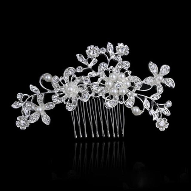 Alloy Hair Combs with 1 Wedding / Special Occasion Headpiece