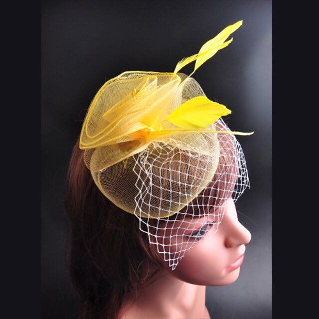  Kobiety Tkanina Netto Winieta-Ślub Piękny Fascinators 1 sztuka