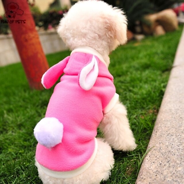  Cat Dog Costume Shirt / T-Shirt Hoodie Animal Cartoon Cosplay Wedding Halloween Winter Dog Clothes Puppy Clothes Dog Outfits Pink Costume for Girl and Boy Dog Polar Fleece XS S M L XL
