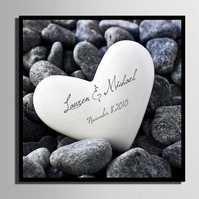  e-home® personlig signatur lerret ramme-kjærlighet stein (inkluderer ramme)