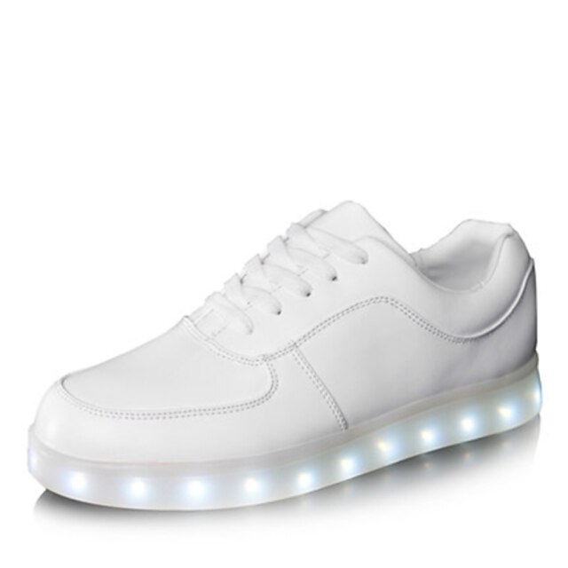  Bărbați / Pentru femei Pantofi LED Imitație Piele Primăvară / Vară / Toamnă Pantofi Usori Alb / Negru / Party & Seară