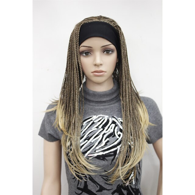  Synthetic Wig Straight Synthetic Hair Braided Wig / African Braids Wig Women's Long Capless