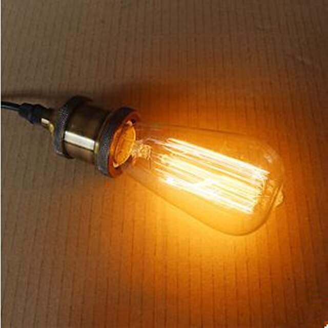  1pc 40 W / 60 W E26 / E27 / E27 ST58 Warm White 2300 k Incandescent Vintage Edison Light Bulb 220 V / 220-240 V / 110-130 V