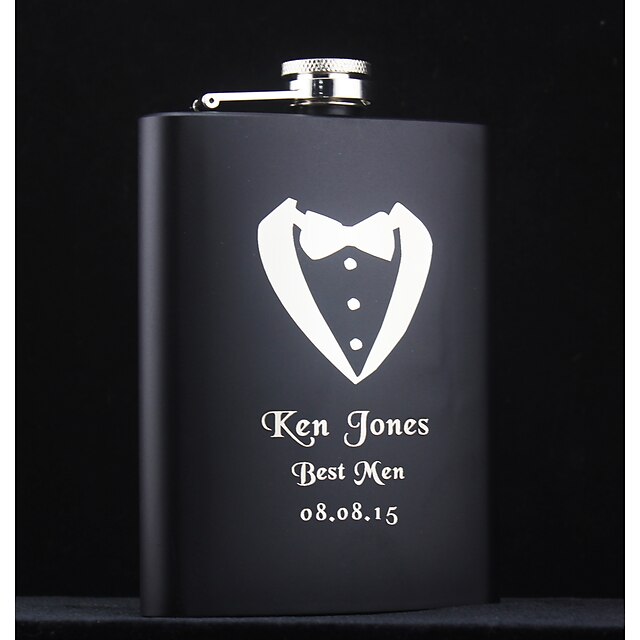  Stainless Steel Hip Flasks Groom / Groomsman / Parents Wedding / Anniversary / Birthday