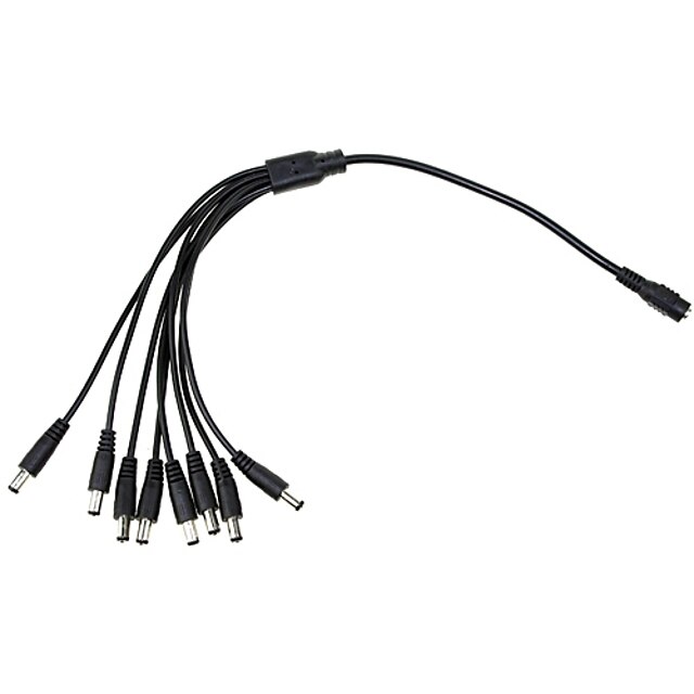  dearroad nätadapter strömförsörjning 8 port kabel för övervakningskameror