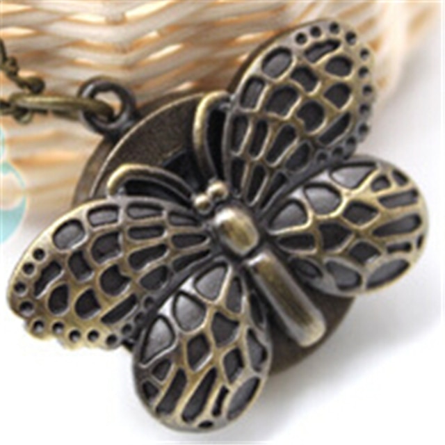  Woman Quartz Butterfly Pocket Watch Cool Watches Unique Watches