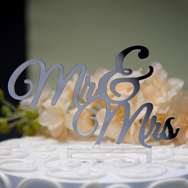 Classic Theme Wedding Mix & Match Hard Plastic Classic Couple Fall 1 pcs Silver