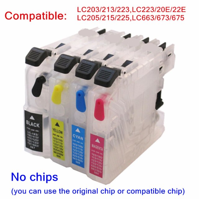  BLOOM® refillable ink cartridge LC203 LC213 LC223 LC20E LC22E LC205 LC215 LC225 LC663 LC673 LC675 For Brother