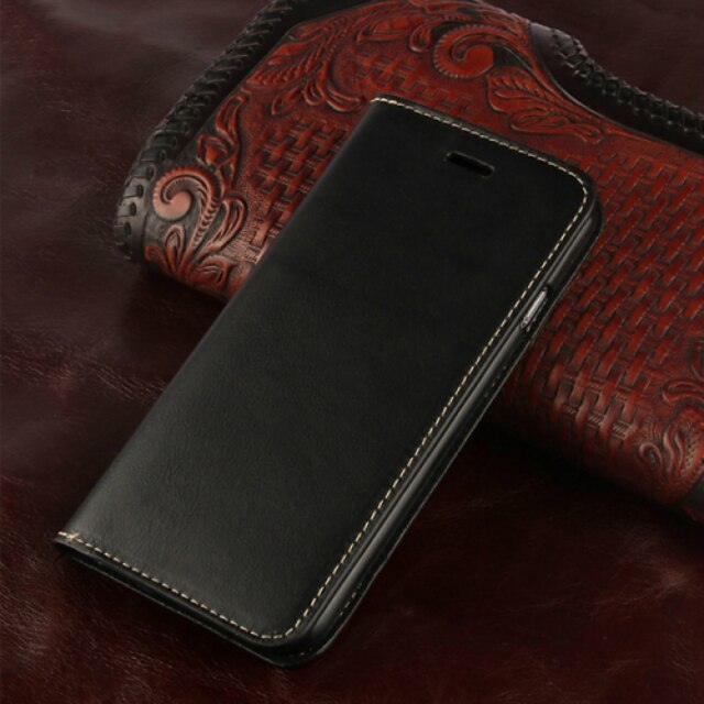  Case For Apple iPhone 8 Plus / iPhone 8 / iPhone 7 Plus Wallet / Card Holder / Flip Full Body Cases Solid Colored Hard Genuine Leather