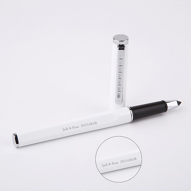  Personalized Gift  White Stainless Steel Pen