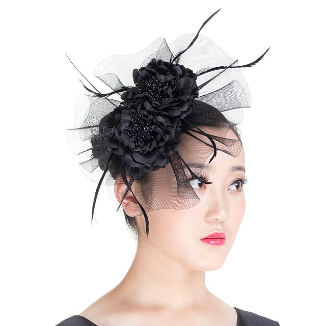  Feather / Polyester Fascinators with 1 Wedding / Special Occasion / Casual Headpiece