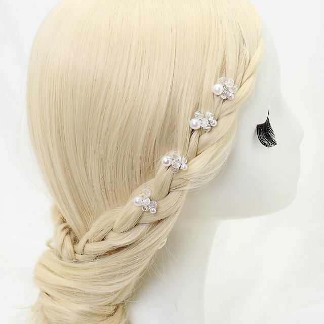  Crystal / Imitation Pearl / Alloy Hair Pin with 1 Wedding / Special Occasion Headpiece