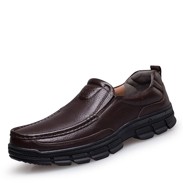 Men's Loafers & Slip-Ons Leather Shoes Dress Loafers Comfort Shoes Casual Leather Black Brown Fall Spring