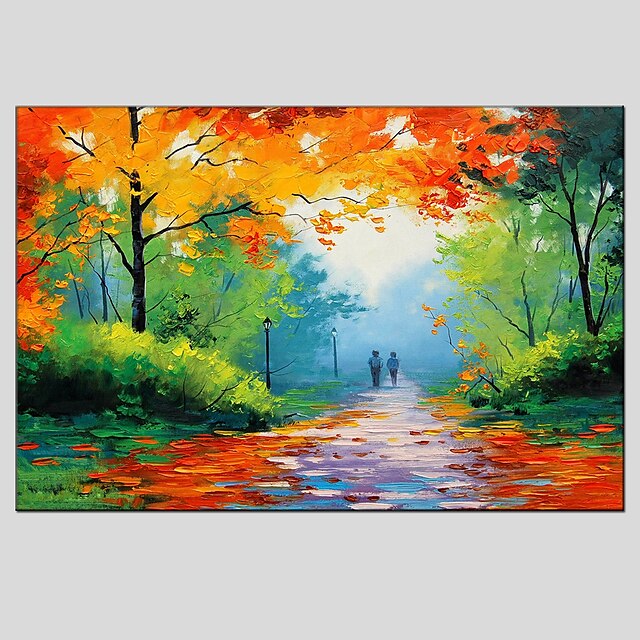  Oil Paintings Modern Landscape Rainy Street Canvas Material With Wooden Stretcher Ready To Hang SIZE:60*90CM.