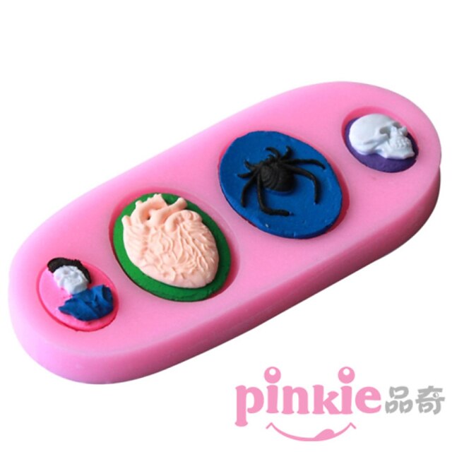  Silicon Rubber Eco-friendly Halloween For Cake For Pie For Chocolate Mold Bakeware tools