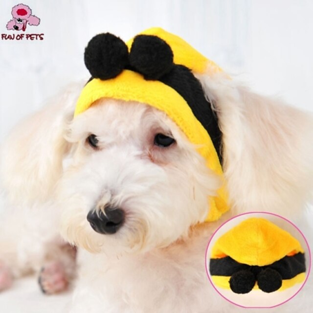  Cat Dog Costume Outfits Bandanas & Hats Cosplay Wedding Halloween Winter Dog Clothes Puppy Clothes Dog Outfits Yellow Costume for Girl and Boy Dog Polar Fleece S M L
