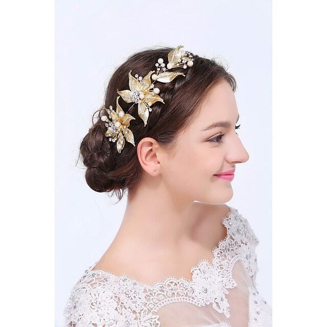 Gold / Alloy Headbands with 1 Wedding / Special Occasion / Casual Headpiece