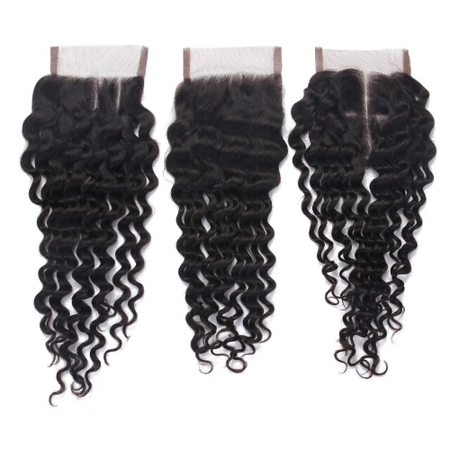  Brazilian Hair Lace Front Classic / Deep Wave Free Part / Middle Part / 3 Part Swiss Lace Virgin Human Hair Daily