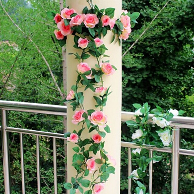  Kunstige blomster 1 Gren Bryllupsblomster Roser Bordblomst