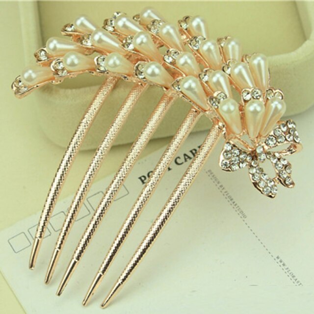  Side Combs Hair Accessories Pearl Wigs Accessories Women's 1pcs pcs 11-20cm cm Special Occasion / Dailywear Classic / Traditional / Classic Lovely / Blonde