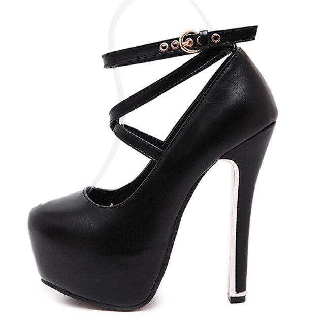  Women's Shoes Stiletto Heel Round Toe Heels Dress Black