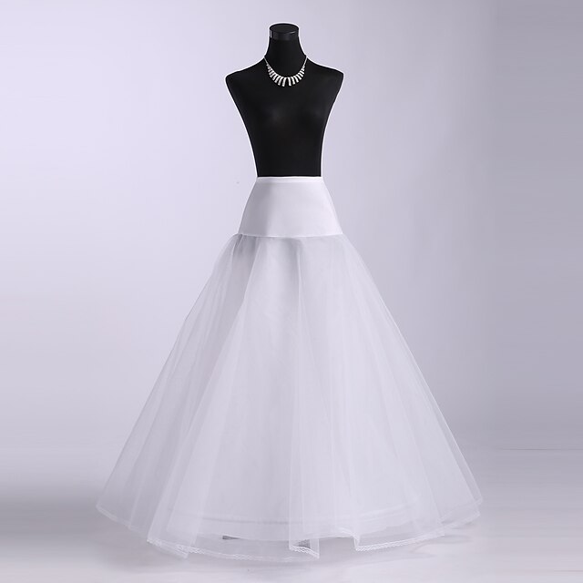 Wedding / Special Occasion / Party / Evening Slips Tulle / Spandex / Polyester Floor-length A-Line Slip / Classic & Timeless with Lace-trimmed bottom