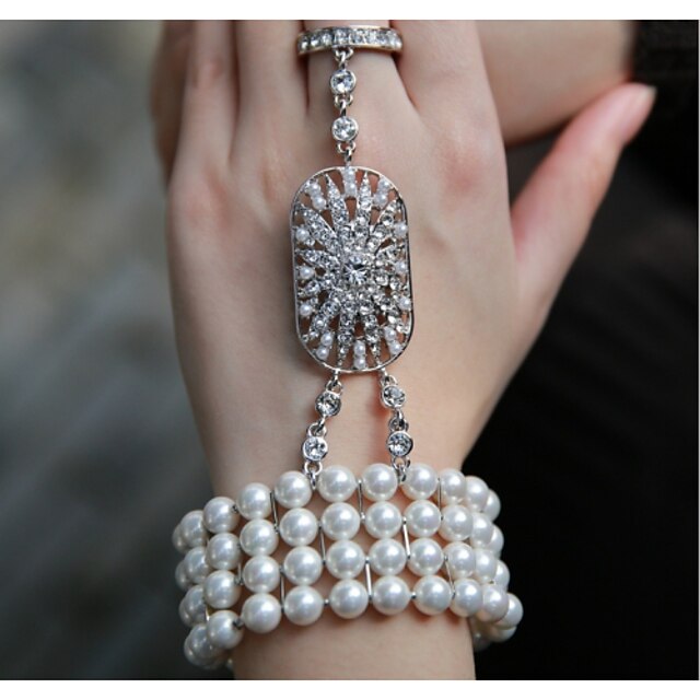  Perlen Ketten- & Glieder-Armbänder Retro Party Büro Freizeit Perlen Armband Schmuck Für Party