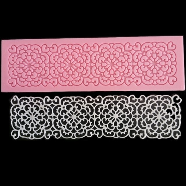  Lace Flower Border Silicone Cake Mold Deco Fondant Bake Tools