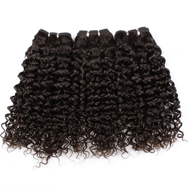  3 pacotes Tecer Cabelo Cabelo Vietnamita Encaracolado Weave Curly Extensões de cabelo humano Cabelo Humano Ondulado / 8A