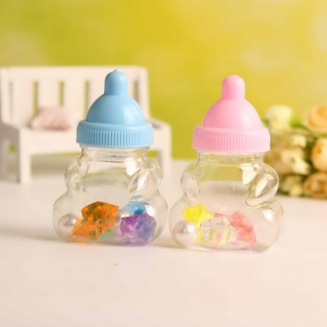  Ikke-personaliseret - Slikkrukker og Flasker ( Lyserød / Blå , Plastic ) - Bryllup / Jubilæum / Bridal Shower / Baby Shower