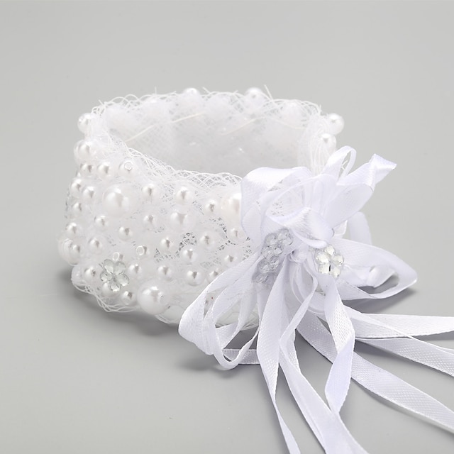  Blanc Grappe Bracelet Rond Bracelet Bijoux Blanche pour Mariage Soirée Occasion spéciale Anniversaire Fiançailles