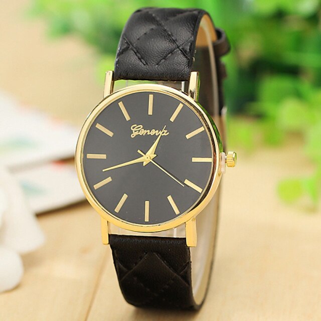  Women's Fashion Watch Quartz Quilted PU Leather Hot Sale Analog Charm - Camel White Black
