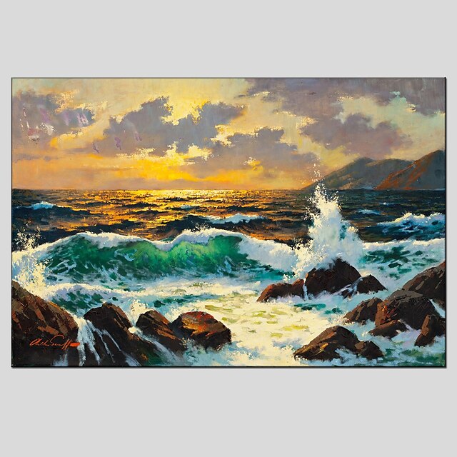  Oil Paintings Modern Sea View, Canvas Material with Stretched Frame Ready To Hang SIZE:60*90CM.