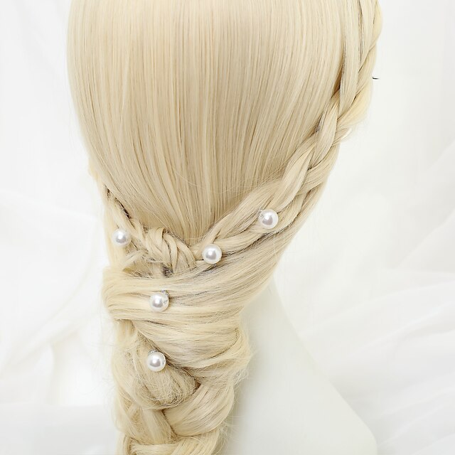  imitação de pérolas de liga de cabelo pino cabeça clássica estilo feminino