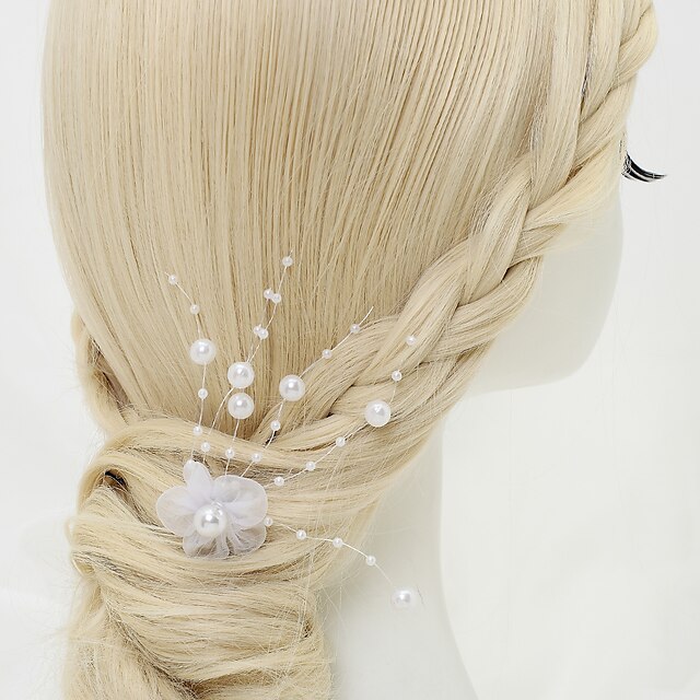  sifonki jäljitelmä helminauha hiusneula päähine tyylikäs tyyli