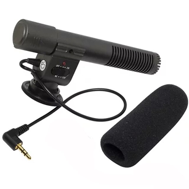  Microphone External Stereo Recording Microphone for SLR cameras with MIC 3.5mm Audio Interface