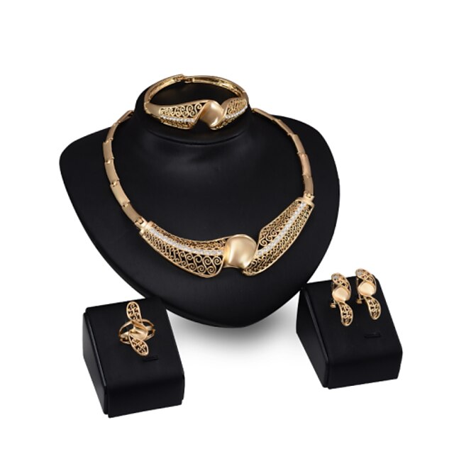  Jewelry Set Statement Necklace 18K Gold Statement Vintage Party Casual Cute Necklace Jewelry For